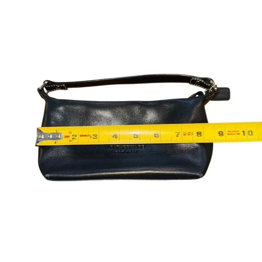 Vintage Y2K Coach Leatherware EstMini Hobo Bag Demi Pouch Black Leather